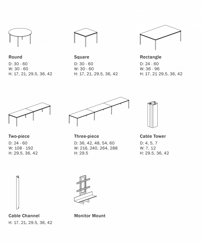 SOL Large C9 Meeting Tables