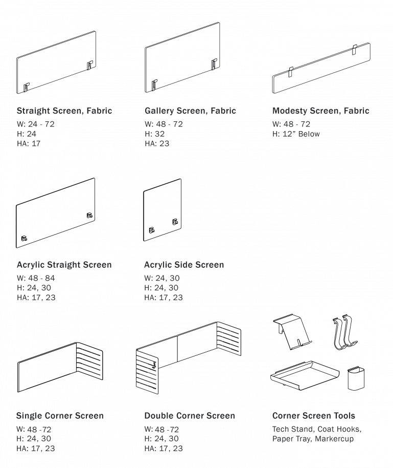 SOL Essential Desk Screens_Standard
